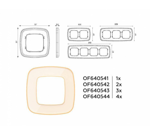 Рамка на 3 поста Ambrella Volt Coint OF640343