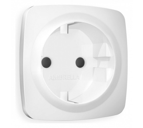 Накладка для розетки с заземлением и со шторками Ambrella Volt Quant OP1270