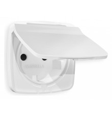 Накладка для розетки влагозащищенной с заземлением и со шторками с крышкой Ambrella Volt Quant OP1280