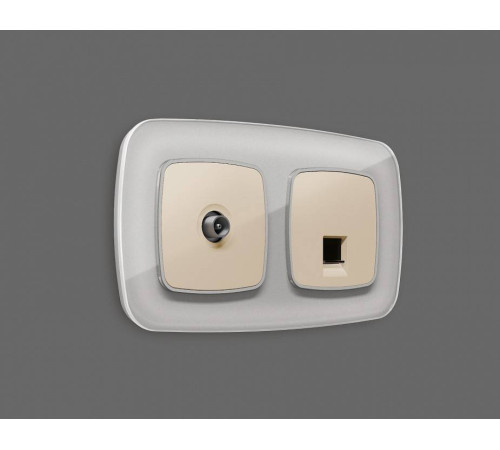 Накладка для ТВ-розетки Ambrella Volt Quant OP3130