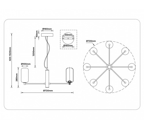 Подвесная люстра Ambrella Light LH LH11109