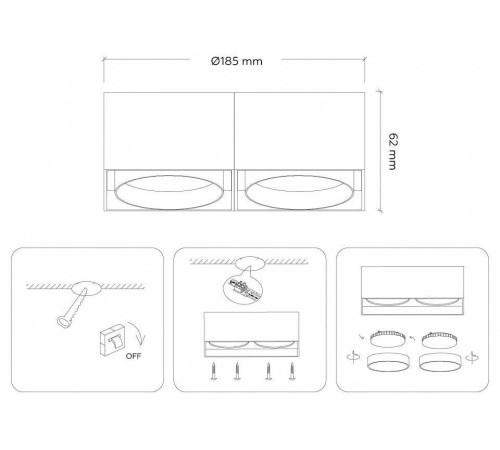 Накладной светильник Ambrella Light TN TN70872
