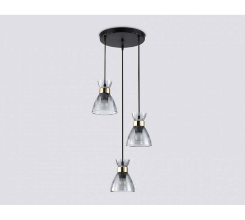 Подвесной светильник Ambrella light TR TR3408 1xE27 черный/золото TR3408