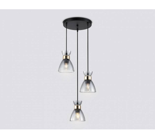 Подвесной светильник Ambrella light TR TR3408 1xE27 черный/золото TR3408