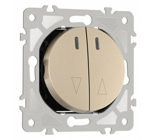 Выключатель для жалюзи с подсветкой без рамки Arte Milano 202 202.39-2.shampan