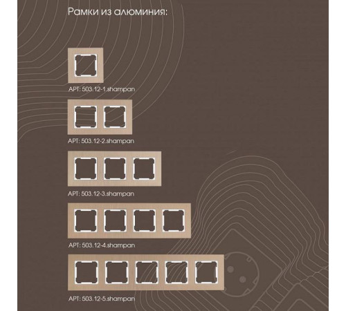 ТВ-розетка без рамки Arte Milano am-203 203.43-1.shampan