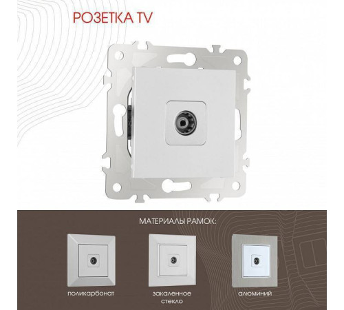 ТВ-розетка без рамки Arte Milano am-203 203.43-1.silver