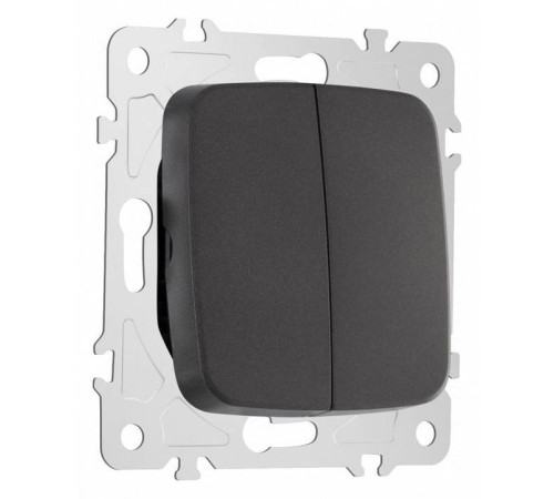 Выключатель двухклавишный без рамки Arte Milano 205 205.30-2.black