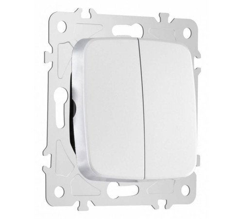 Выключатель двухклавишный без рамки Arte Milano 205 205.30-2.silver