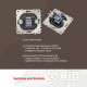 Розетка Ethernet RJ-45 без рамки Arte Milano am-205 205.45-1.shampan