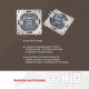 Розетка Ethernet RJ-45 без рамки Arte Milano am-205 205.45-1.silver