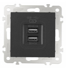 Розетка USB, без рамки Arte Milano am-206 206.46-1.black