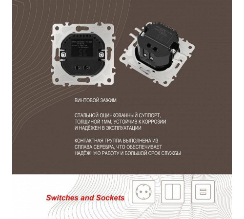 Розетка USB, без рамки Arte Milano am-206 206.46-1.silver