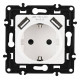 Розетка с заземлением и со шторкой и 2хUSB, без рамки Arte Milano am-217 217.47-1.white