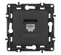 Розетка телефонная RJ-11 без рамки Arte Milano am-217 217.51-1.black