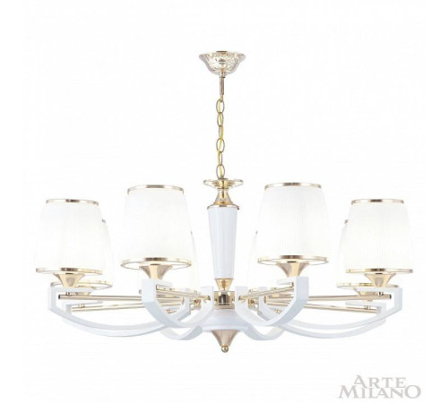 Подвесная люстра Arte Milano Florentia-2457 8 ламп 302457/8 Wh/Gd