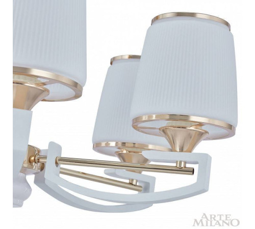 Подвесная люстра Arte Milano Florentia-2457 8 ламп 302457/8 Wh/Gd