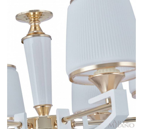 Подвесная люстра Arte Milano Florentia-2457 8 ламп 302457/8 Wh/Gd