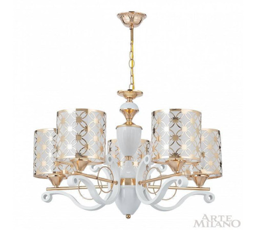 Подвесная люстра Arte Milano Florentia-3097 303097/5 Wh/Gd