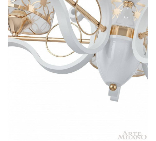 Подвесная люстра Arte Milano Florentia-3097 303097/5 Wh/Gd
