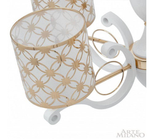 Подвесная люстра Arte Milano Florentia-3097 303097/5 Wh/Gd