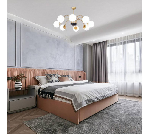 Люстра на штанге Arte Milano AM-Napoli 312066/D940/8 BS/BK