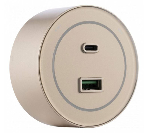 Розетка USB и type C на треке Arte Milano Am-track-sockets-39 399732TS/USB-Type-C Gold