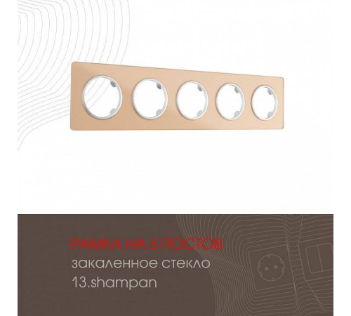 Рамка на 5 постов Arte Milano am-502.13 502.13-5.shampan