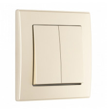 Выключатель двухклавишный Arte Milano SET06-1 SET06-1-30-2 shampan