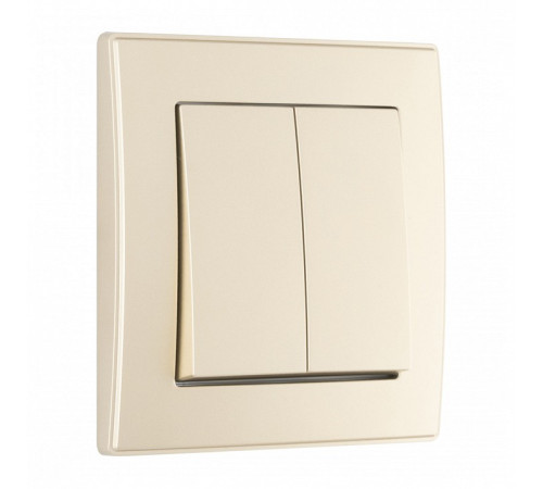 Выключатель двухклавишный Arte Milano SET06-1 SET06-1-30-2 shampan