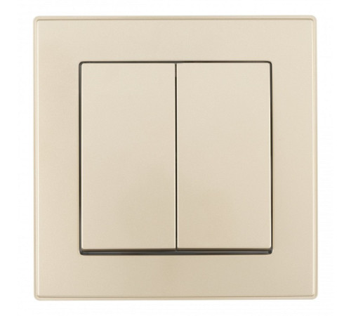 Выключатель двухклавишный Arte Milano SET06-1 SET06-1-30-2 shampan