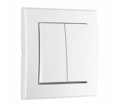 Выключатель двухклавишный Arte Milano SET06-1 SET06-1-30-2 silver