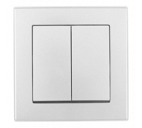 Выключатель двухклавишный Arte Milano SET06-1 SET06-1-30-2 silver