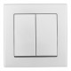 Выключатель двухклавишный Arte Milano SET06-1 SET06-1-30-2 silver