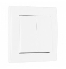 Выключатель двухклавишный Arte Milano SET06-1 SET06-1-30-2 white