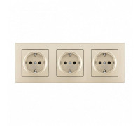 Розетка с заземлением и со шторкой Arte Milano SET06-3 SET06-3-40-1x3 shampan