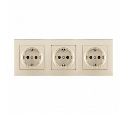 Розетка с заземлением и со шторкой Arte Milano SET06-3 SET06-3-40-1x3 shampan