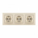 Розетка с заземлением и со шторкой Arte Milano SET06-3 SET06-3-40-1x3 shampan