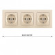 Розетка с заземлением и со шторкой Arte Milano SET06-3 SET06-3-40-1x3 shampan