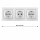 Розетка с заземлением и со шторкой Arte Milano SET06-3 SET06-3-40-1x3 silver