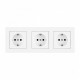 Розетка с заземлением и со шторкой Arte Milano SET06-3 SET06-3-40-1x3 white