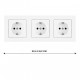 Розетка с заземлением и со шторкой Arte Milano SET06-3 SET06-3-40-1x3 white