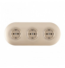 Розетка с заземлением и со шторкой Arte Milano SET08-3 SET08-3-40-1x3 shampan