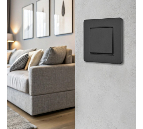 Выключатель одноклавишный Arte Milano SET16-1 SET16-1-30-1 black