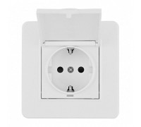 Розетка с заземлением и шторкой, с крышкой Arte Milano SET16-1 SET16-1-41-1 white