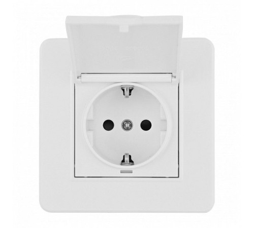 Розетка с заземлением и шторкой, с крышкой Arte Milano SET16-1 SET16-1-41-1 white