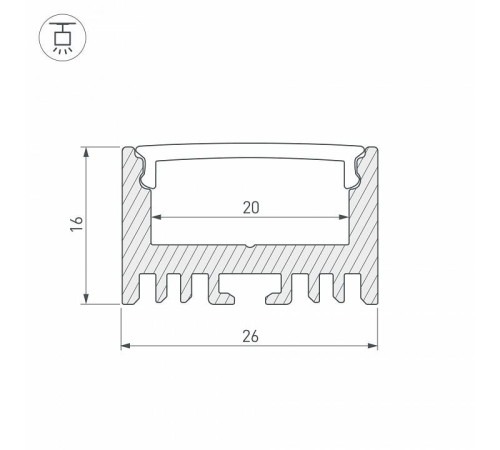 Профиль подвесной Arlight ARH-LINE-1726-2000 ANOD 018674