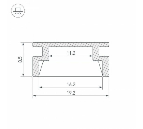 Профиль для плинтусов Arlight HR-2000 ANOD 019190