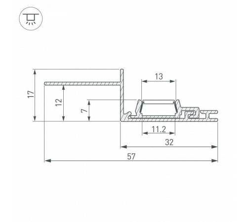 Профиль накладной Arlight Pak-Edge-Slim 23783