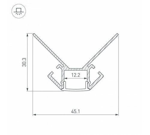 Профиль Arlight ARH-DECORE-S12-EXT-2000 ANOD внешний 023889